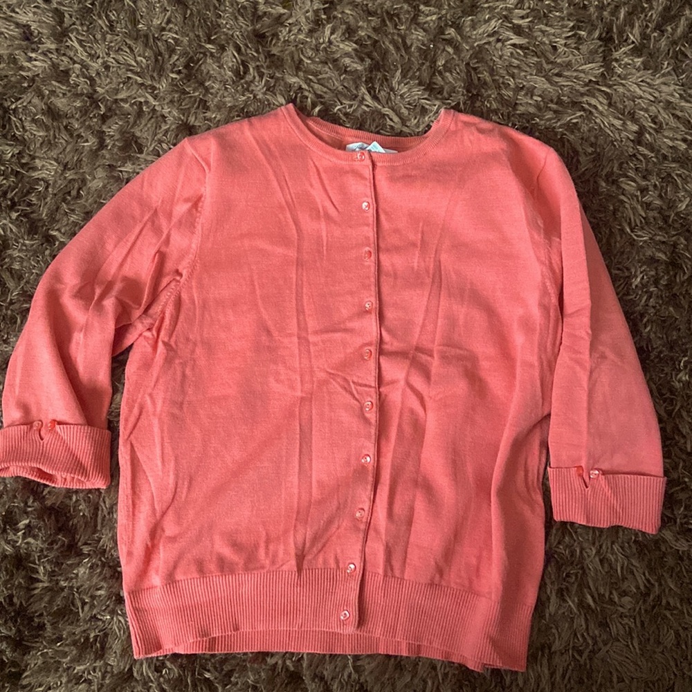 Judith hart collection vintage sweater in peach salmon color